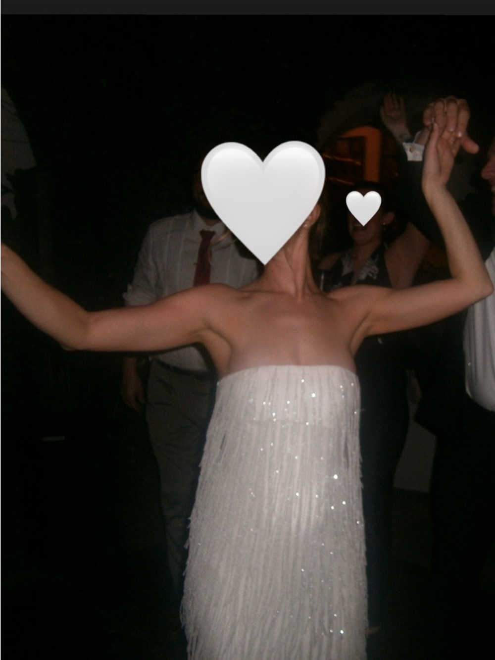 Baobab Collection Strapless White Feather Column Dress - Picture 3 of 10